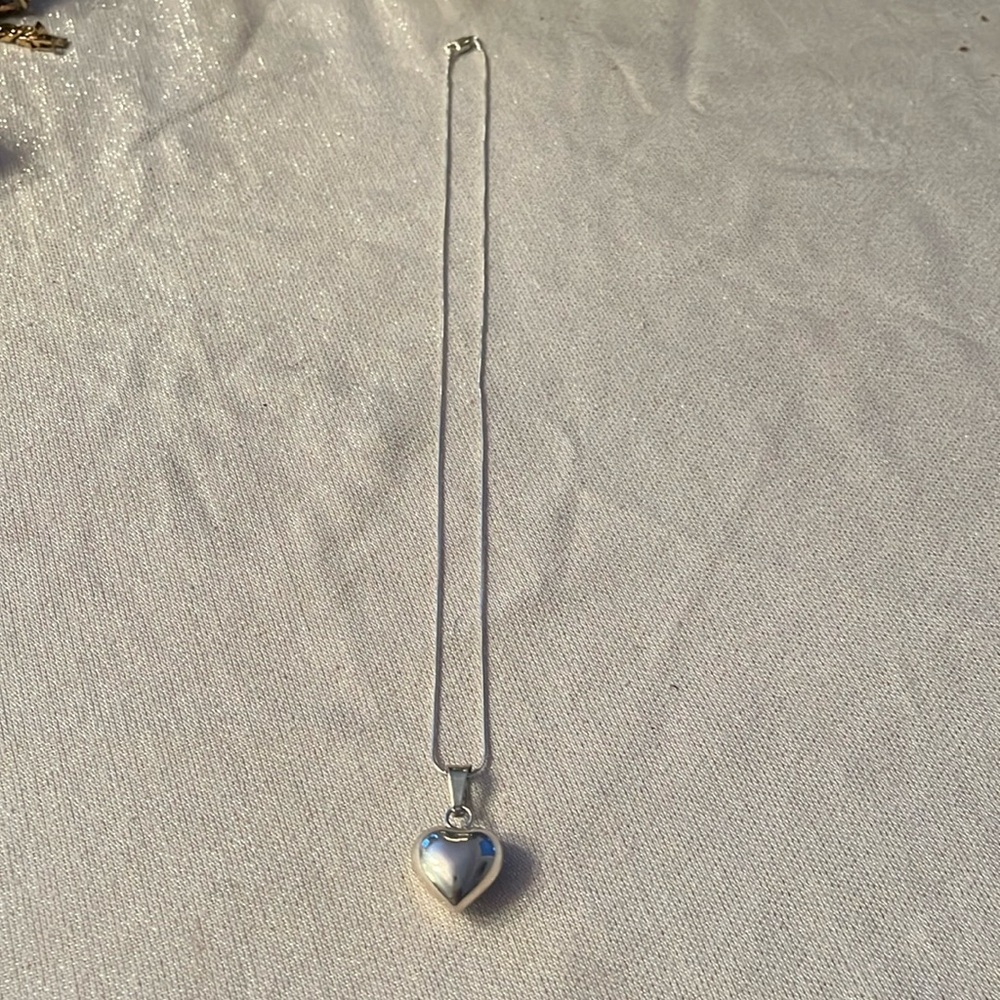 Sterling Silver Necklace heart pendant